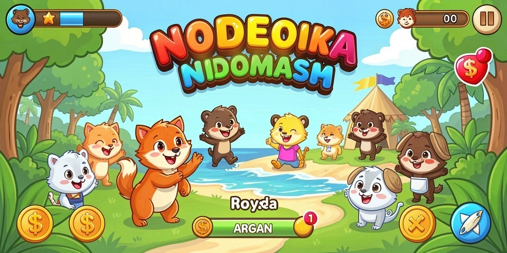 Pertarungan seru melawan monster di dalam game.