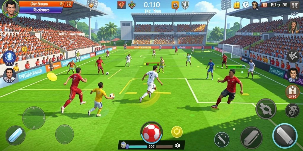 Perlihatkan interaksi antara pemain dalam mode multiplayer.